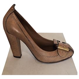 Chloé Pumps Goldbraun Leder Größe 36