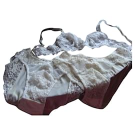 Set Dior Reggiseno e Slip in Pizzo Bianco