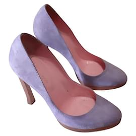 Sergio Rossi Pumps Lavendel Hirschleder