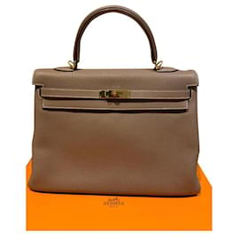 Hermès Kelly 35 in pelle Togo Taupe