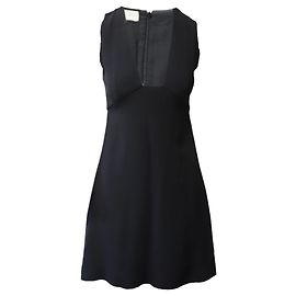 Stella Mc Cartney Minivestido con escote pronunciado en viscosa negra de Stella McCartney