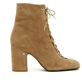 Stivaletti Laurence Dacade con Lacci Beige Scamosciato 38.5