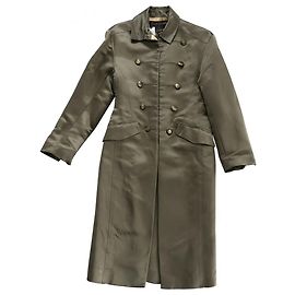 Louis Vuitton GIACCA TRENCH DA DONNA BURBERRY KAKI 100% seta T38