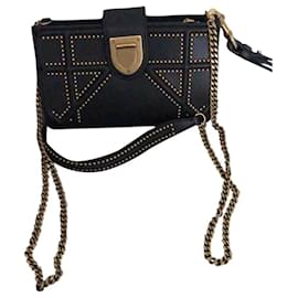 BORSA A TRACOLLA DIORAMA IN PELLE E ORO INVECCHIATO 25cm - Dior