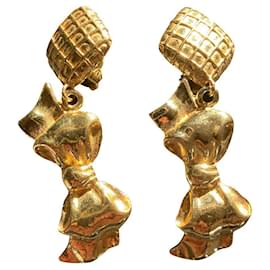 Chanel Ohrclips aus goldenem Metall