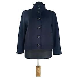 Bogner Jacke Marineblau Baumwolle Wolle