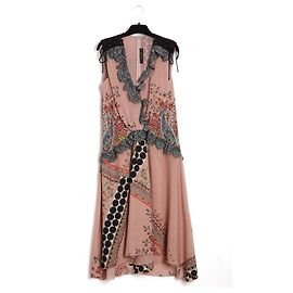 Abito Etro in seta rosa con fantasia floreale Taglia 40