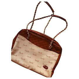 Jacques Fath Handtasche aus braunem Leder