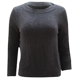 Vince Boucle Pullover aus marineblauer Baumwolle