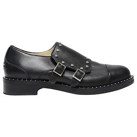 Jimmy Choo Monk Strap Shoes con borchie in pelle nera