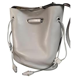 Borsa a mano Lancel Eight in pelle grigia