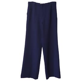 Pantalón de pernera ancha Roland Mouret de lana azul