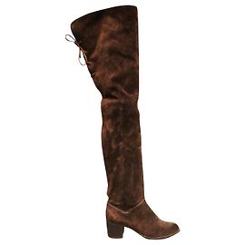 Botas altas Bally marrón oscuro de ante talla 36
