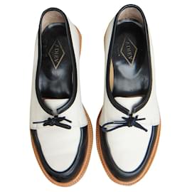 Derby Adieu Type 18 in Pelle Bicolore Nero e Bianco 39
