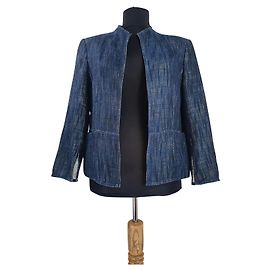 Blazer Akris Blu in Cotone e Lino