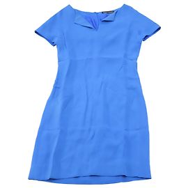 VESTIDO Shift Balenciaga en Seda Azul