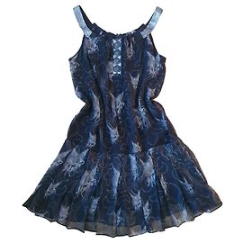 Faith Connexion Angel Horse Seidenkleid Schwarz