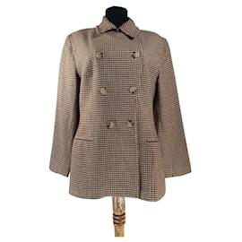 Ralph Lauren Purple Label Blazer Hahnentrittmuster Braun Beige