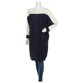 Ralph Lauren Kleid Tunika Blau Weiß Seide