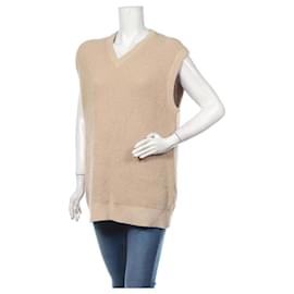 Samsoe & Samsoe Langer Pullover Tank aus Baumwolle Beige M