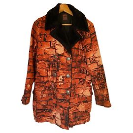 Chaqueta Jean Paul Gaultier de algodón negro y naranja