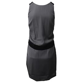 Minivestido sin espalda con lazo de terciopelo en poliéster gris de Red Valentino