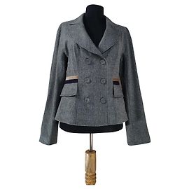 Chaqueta Marc Cain Gris de Lana y Cachemira