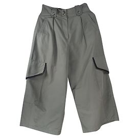 Autre Marque Ivan Grundahl Weite Hose Hellgrün Leder Baumwolle Nylon