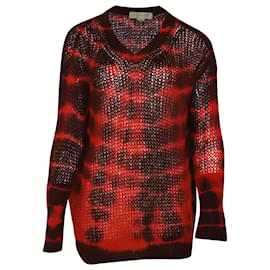 Suéter de teñido anudado Stella McCartney en lana de alpaca roja - Stella Mc Cartney