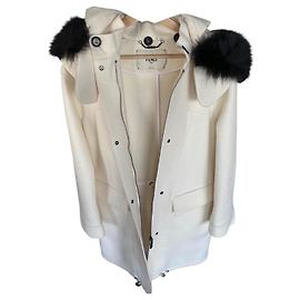 fendi cappotto donna avorio t42esso cappuccio removibile 100% marmotta canada