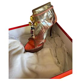 Sandali Guess in pelle marroni con cristalli