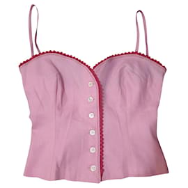 Top Moschino Mare de algodón rosa y rojo