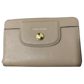 Portafoglio Longchamp in pelle beige