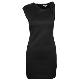 Helmut Lang Schwarzes Twist-Trägerkleid