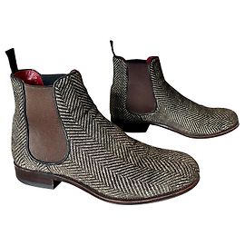 Autre Marque Botines elásticos y Tweed Carmina - Par único hecho a pedido especial