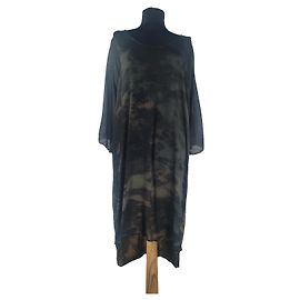 Autre Marque Rabens Saloner Kleid Tunika Grün Viskose