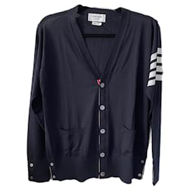 Thom Browne 4-Riegel Strickjacke Größe2