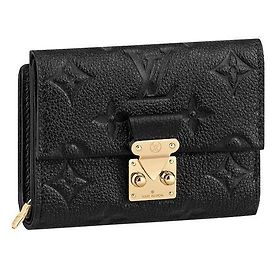 Louis Vuitton Metis Kompakt Geldbörse Schwarzes Empreinte Leder