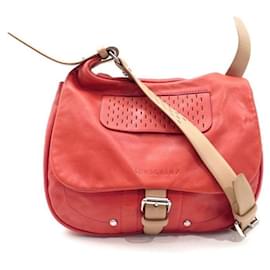 Borsa a tracolla Longchamp Besace in pelle arancione beige