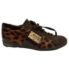 Dolce & Gabbana Sneakers stile cavallino in vernice e pelle di vitello