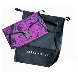 Karen Millen Große Abendclutch in Lila