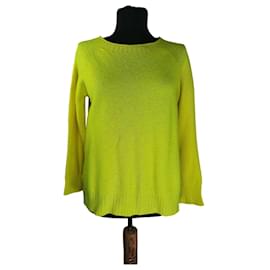 Jersey Marc Cain Amarillo Limón de Cachemira y Lana Talla L