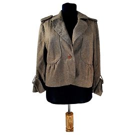 Club Monaco Blazer Braun Wolle L