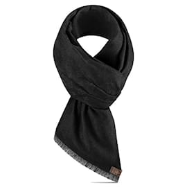 Estola Louis Vuitton Rise Monogram Negro de Lana