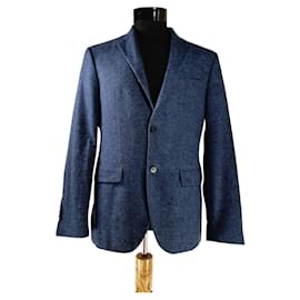 Blazer Karl Lagerfeld Blu Cotone Lana Lino