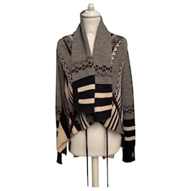High Strickjacke aus Wolle und Alpaka Multicolour