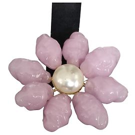 Spilla Moschino in vetro rosa