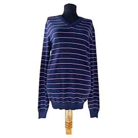 Jersey a rayas Samsoe & Samsoe de lana merino azul