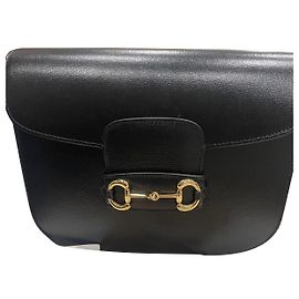 Autre Marque Borsa Horsebit in pelle nera