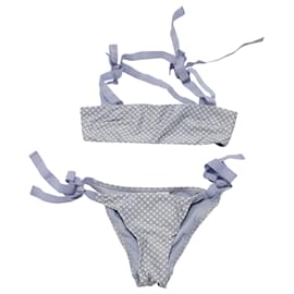 Zimmermann Polka Dot Bikini aus blauem Polyamid